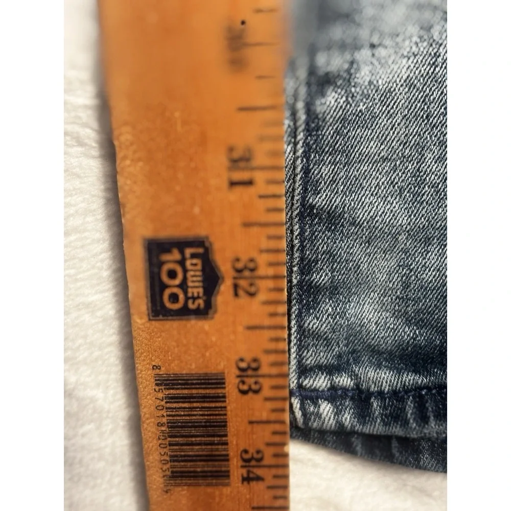 True Religion Men's Rocco Relaxed Skinny Jeans Size 32 Moto Ribbed Biker Hip hop
